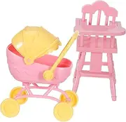 Mini Toy Stroller for Baby Dolls Doll High Chair Toy Compact Playset Safe Materials
