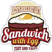 best breakfast sandwich with egg fast and tasty| Laminated Vinyl Decal Sticker