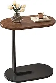 C Shaped End Table, Sofa Side Small Coffee Table, Round End Tables, Anti-Rust Waterproof, for Sofa, Laptop, Snacks in Living Room, Bedroom, Bathtub, Small Spaces