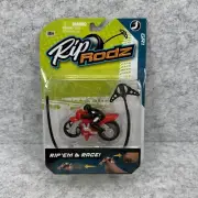 Rip Rodz Motorcycle Cruiser Pull Cord Toy Carded New GR1 Red Collectible Rare
