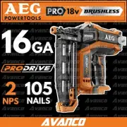 AEG 18V 16GA Brushless Straight C Brad Nailer Skin Only B16N18-0 Finish PRODRIVE