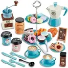 Tea Party Set Pretend Play Food Playset Accessories, Coffee Pot Dessert Play Kit