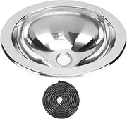 LOCADENCE Single Bowl Bar Sink, Bar Kitchen Sink with 40mm Drain Hole, 340 X 270 X 120mm Polished Stainless Steel Kitchen Sink, Bar Sink for Boat Caravan RV Bathroom