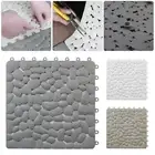 1-12X Shower Floor Mat Waterproof Interlocking Flooring Tile Non-Slip Shower Mat