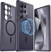 [ESR] for Samsung Galaxy S24 Ultra Case with Kickstand, Compatible with MagSafe, Magnetic Case for Samsung Galaxy S24 Ultra, 3 Stand Modes, Military-Grade Protection, Shockproof Case, Purple