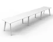 New RapidLine Eternity 3 Person Desk 5400mm (1800mm per person) Single Sided Met