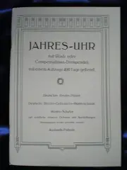 Jahresuhren-Fabrik (JUF) 1905 400 Day Anniversary Clock Catalog Reprint