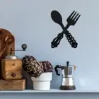 Spoon Shaped Metal Fork Spoon Wall Decor Large Rustic Fork Pedant Kitchen
