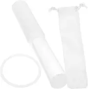 LALADEFIEE 1 Set Acrylic Crystal Singing Bowl Striker Mallet with Rubber Ring Lightweight Percussion Stick for Harp Music Instruments for All Skill Levels