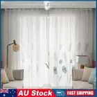 Leaf Tulle Sheer Curtain Translucent Wave Curtains Tulle for Living Room Kitchen
