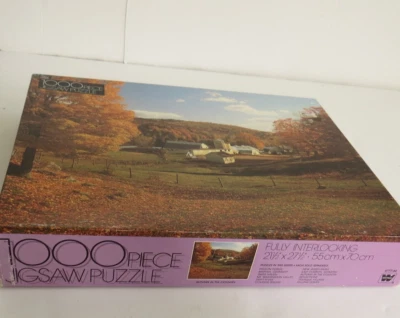 Rare Sealed Box Whitman 1000 Piece Jigsaw Puzzle Autumn in the Country