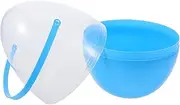 Alipis Jumbo Easter Eggs, 10 Inch Transparent Large Easter Eggs Plastic Fillable with Handles, Giant Easter Eggs for Easter Party Supplies Egg Hunt Decoration Candy Box, Sky-blue