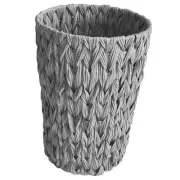 Wicker Trash Can,Grey Bathroom Trash Can,Wicker Waste Basket for