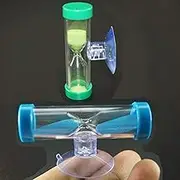 Pmsanzay Sand Timer 2 Pack, 3 Minutes, Suction Cup, For Kids Tooth Brushing, Shower Timer, Classroom, Kitchen, Games, Home Office