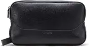 [Generic] Leather Mens Clutch, Leather Mens Toiletry Bag Storage Bag, Mobile Phone Bag, ID Bag, Double Zipper