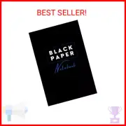 Black Paper Notebook: Plain Ruled Journal with Softcover for Work, School and Co