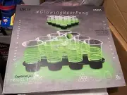 Glowing Beer Pong Travel Edition Glow In Dark Bar Lab 20 Cups 2 Balls
