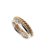 Pomellato 18K Two-Tone 0.18 ct. tw. Diamond Ring (Authentic Pre-Owned) 6 NoColor