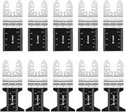 LEILUO 10 Pcs Bi Metal Multitool Blades Universal Multi Tool accessories for Wood Nails Compatible with DeWalt Makita Dremel and More