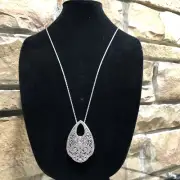 Brighton NECKLACE Mumtaz Teardrop Long Convertible Crystal Pendant Large NWT 158