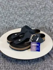 Birkenstock Gizeh Big Buckle Thong Sandal Size 38 Regular / 7 Black