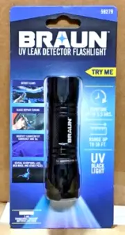 Braun UV Leak Detector Black Light LED Flashlight