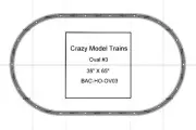 Bachmann E-Z Track HO Scale Oval #03 Basic Train Track Set - 38" X 65"