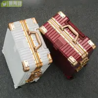 在飛比找樂天市場購物網優惠-真金屬包角20吋鏡面行李箱男22吋鋁框旅行新款24吋拉桿箱萬