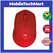 Logitech M331 Silent Wireless Mouse◉Right Hand◉PC Laptop Mac Linux◉Red◉2.4 GHz◉