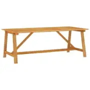 Garden Dining Table 206x100x74cm Solid Acacia Wood Timber Outdoor Patio Bistro