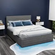 Artiss Bed Frame Queen Double King Single Size Gas Lift Storage Base Wood Fabric