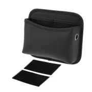 Car Trash Can Hanging Front Rear Seat Faux Leather Trash Bin Black 1 Pcs