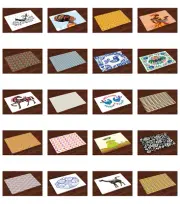 Place Mats Set of 4 Fabric for Dining Room Kitchen Table Ambesonne