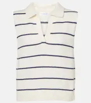 [Velvet] Velvet Nayla cotton and cashmere sweater vest AU 16 blue