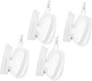 KONTONTY 4pcs Clear Figure Display Boxes with Keychain Portable Doll Storage Organizer with Zipper Closure for Collectibles and Hanging Figures Multipurpose Use for Travel and Display