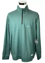 Eddie Bauer Men's Pullover Heather Green Everyday Fleece Half Zip Sweatshirt XL