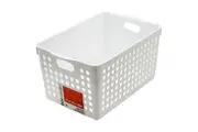 36 x Plastic Storage Baskets Handle Organizer Aerated Bin Laundry Toy 27x18x14cm