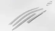 Chrome Window Visor Sun Rain Vent Shield Silver D-204 for Kia Cadenza 2017~2020