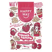 Happy Way Whey Protein Powder White Choc Raspberry 500g