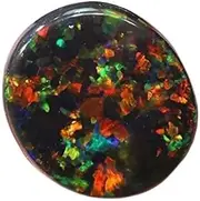 HARSHALI GEMS Australian Black Colour Opal with Multicolor Fire for Ring Pendant and Bracelet Natural Untreated Stone for Unisex Original Certified