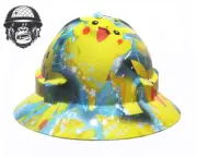 Custom Hydrographic Safety Hard Hat PIKACHU PRO CHOICE WIDE BRIM