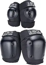 187 Killer Pads Knee Pads, Elbow Pads Combo Pack for Skateboarding