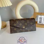 【凱莉二手】LV MONOGRAM SARAH 16卡 咖啡內裡 信封式 翻蓋 長夾 M60531 現貨+免運