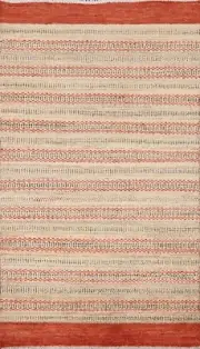 Thick-Plush Contemporary Gabbeh Kashkoli Oriental Area Rug Hand-knotted Wool 3x5