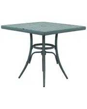 Courtyard Casual Brookwood Square Bistro Hand Brushed Finish Alum Slat Top -