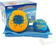 Wave Runner Soft Foam Water Skipping Ball 3Pack Bundle Speed Duo Set Includes Two Water Bouncing Grip Balls and One Water Skipping Disc with Mesh Bag Great Summer Toy Beach Swimming Pool River Lake…