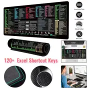 Excel Shortcut Mouse Pad Cheat Sheet Desk Mat Office Gaming Extended Mousepad