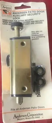 Andersen Patio Door Auxiliary Security Lock NEW / SEALED