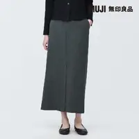 在飛比找momo購物網優惠-【MUJI 無印良品】女聚酯纖維不易起皺窄裙(共3色)