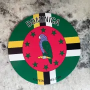 Dominica Country Flag Water Bottle Laptop Vinyl Sticker Decal Statesman Ties LDS